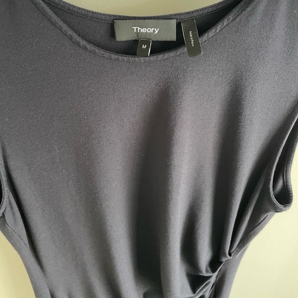 Theory Twist-Front Dress - Night Sky Navy - Size Medium - Picture 12 of 14